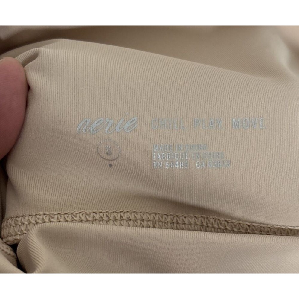 Aerie Women’s Size Small Offline Leggings Nude Beige Eyelets‎ Pockets Athleisure - Picture 13 of 15